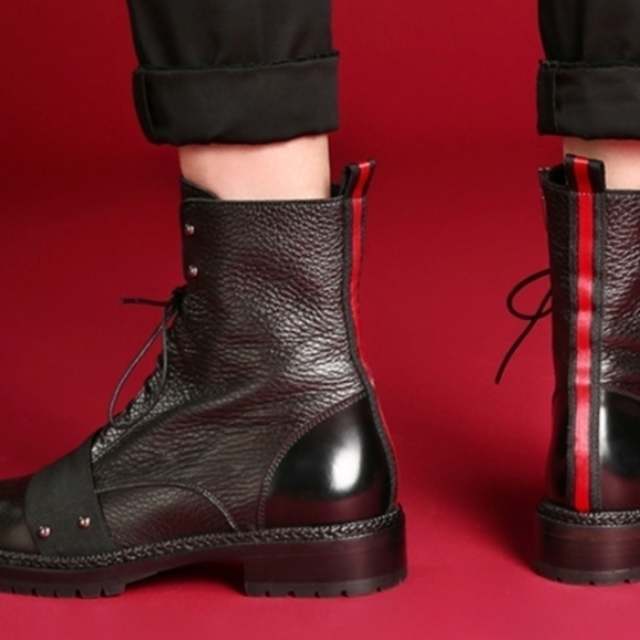 LAURA bellariva leather combat boots - Picture 3 of 14